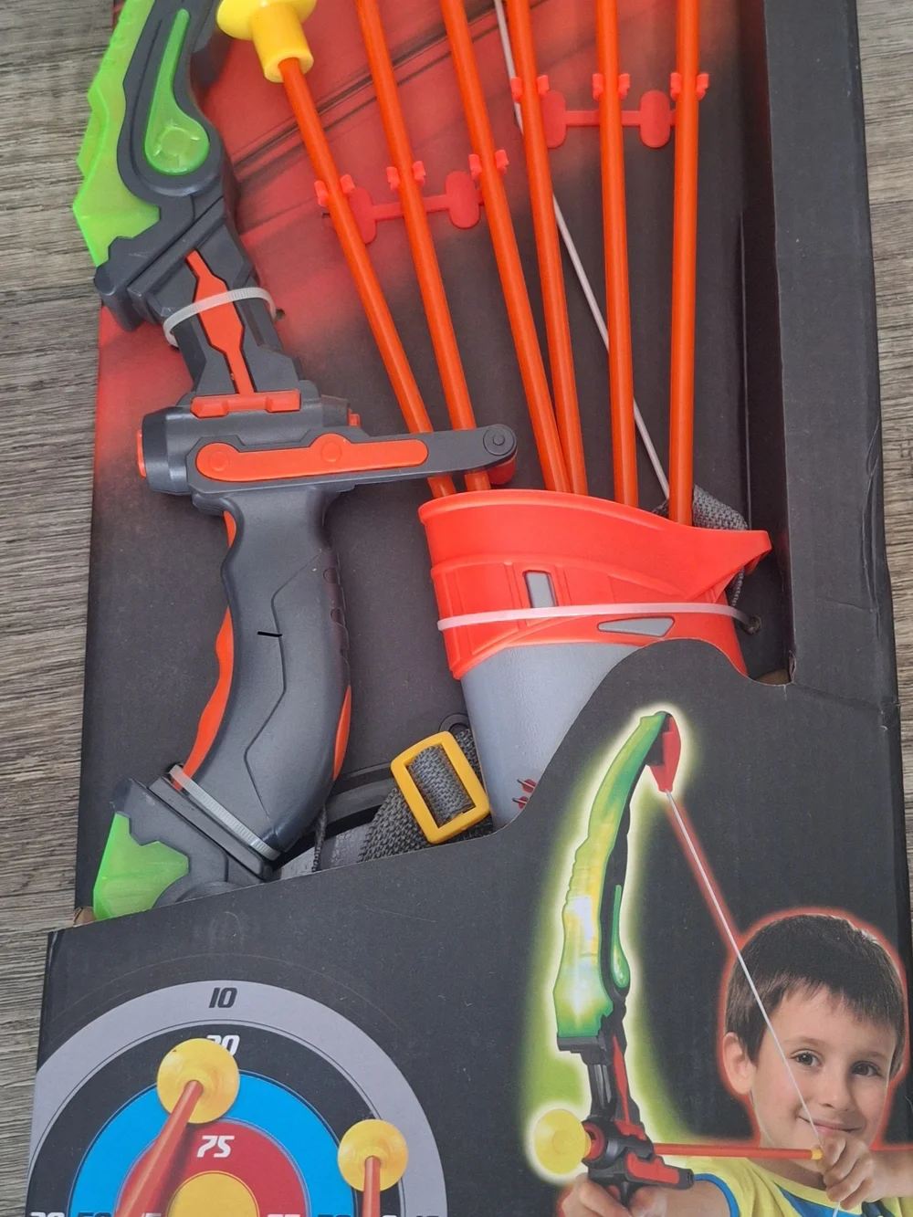 Kids Foam Bow and Arrow Set - Green/Red